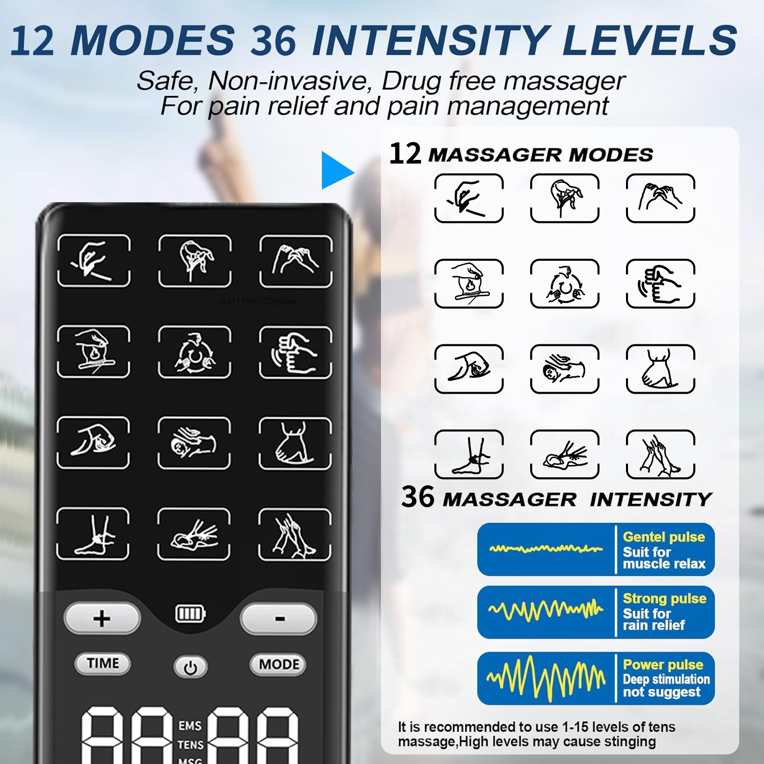 TENS-EMS Unit Muscle Stimulato - Tens Pain Relief Unit reseña y precio