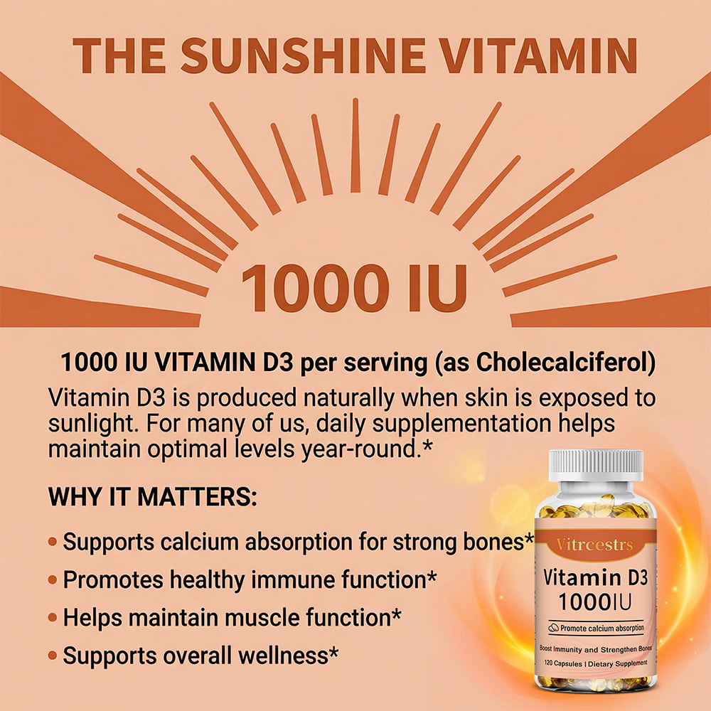 Vitamin D3 1000 IU Capsules, S - Health Wellness Day reseña y precio