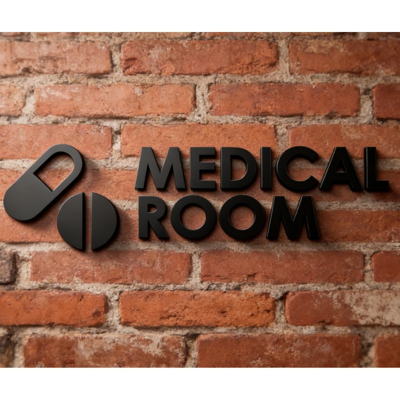 Medical Room Sign - Acrylic 3D - Health Wellness Clinic reseña y precio