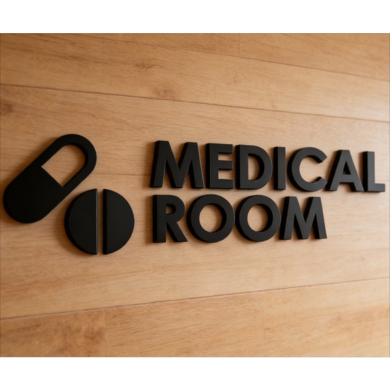 Medical Room Sign - Acrylic 3D - Health Wellness Clinic reseña y precio