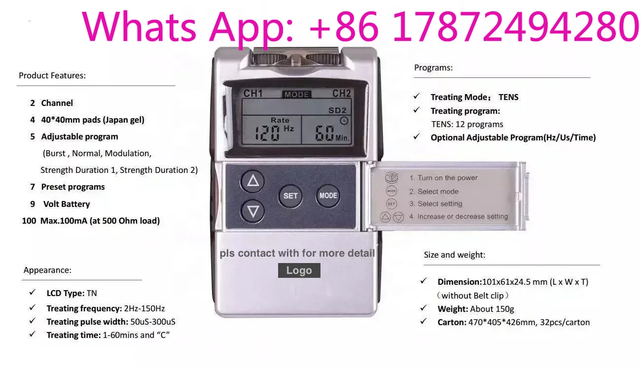 7000 4 channel 15 modes pain r - Tens Pain Relief Unit reseña y precio