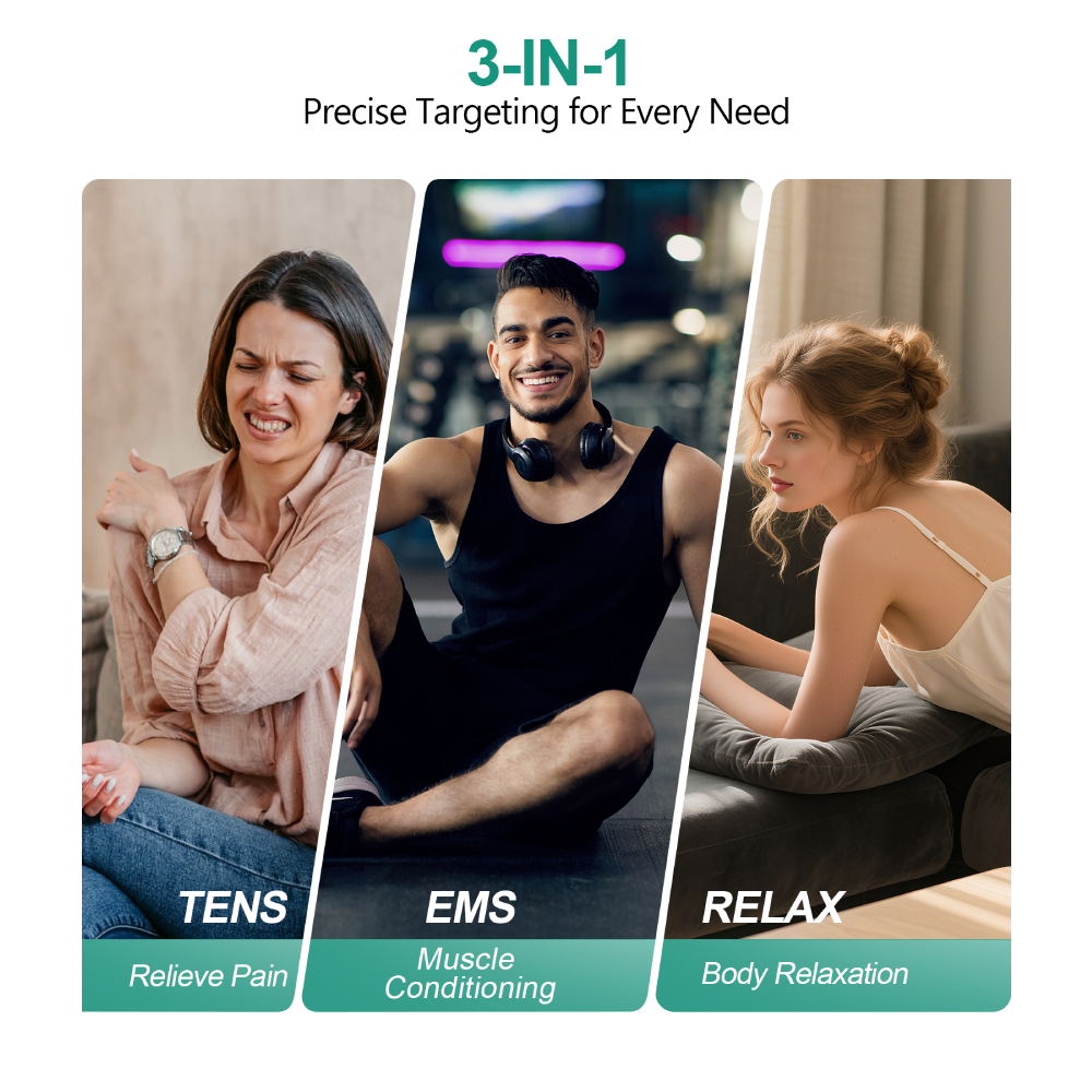 3-in-1 TENS EMS Unit Wireless, - Tens Pain Relief Unit reseña y precio