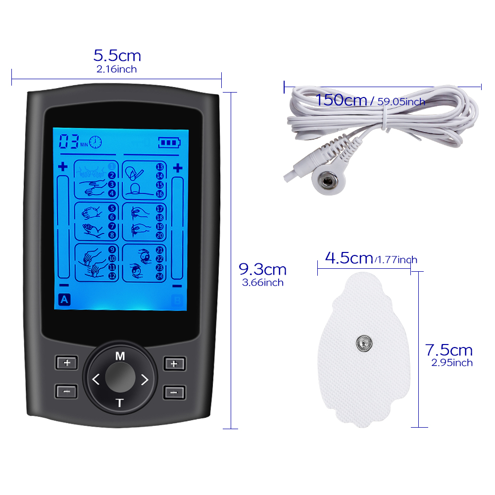 24 Modes Tens Massager EMS Mus - Tens Pain Relief Unit reseña y precio