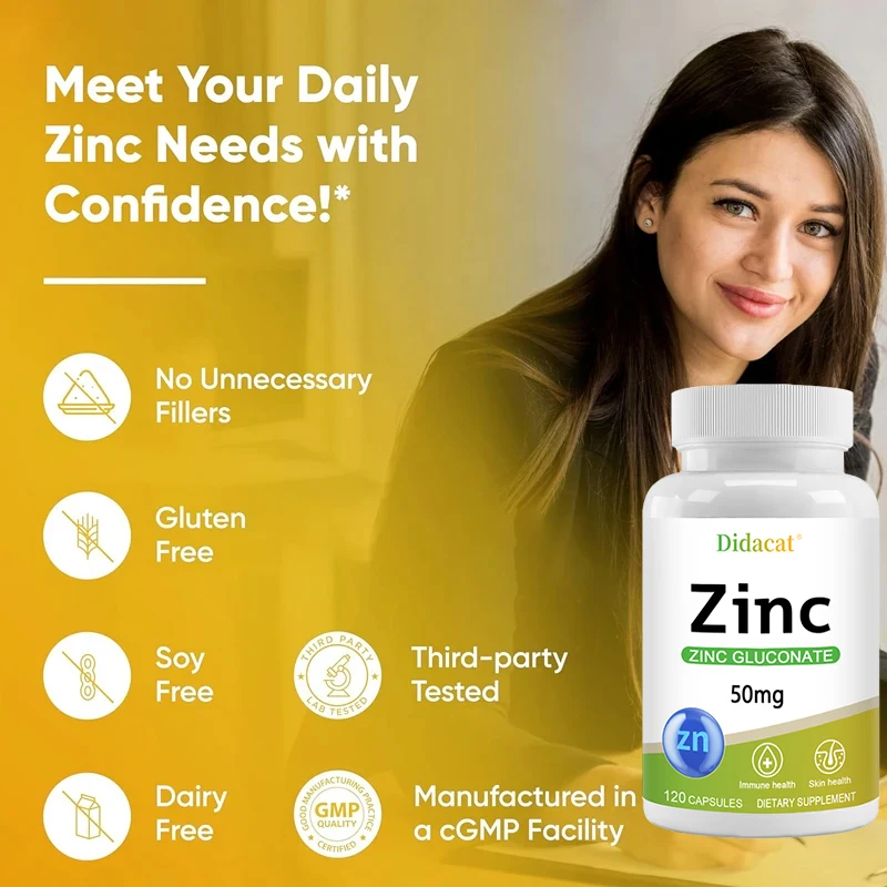 Zinc 50 Mg - with Zinc Glucona - Health Wellness Day reseña y precio